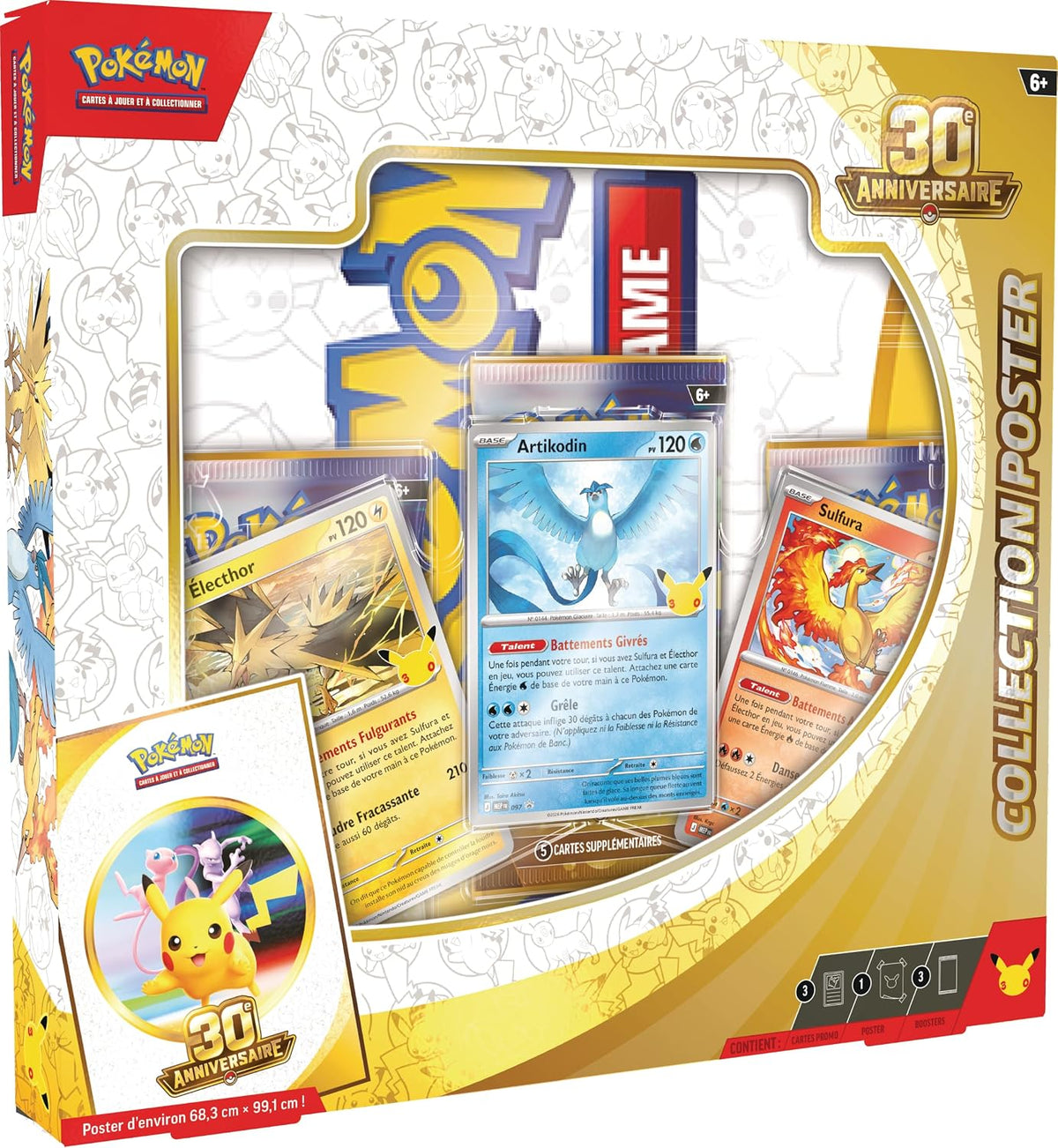 Coffret Collection Poster Pokémon 30ᵉ Anniversaire