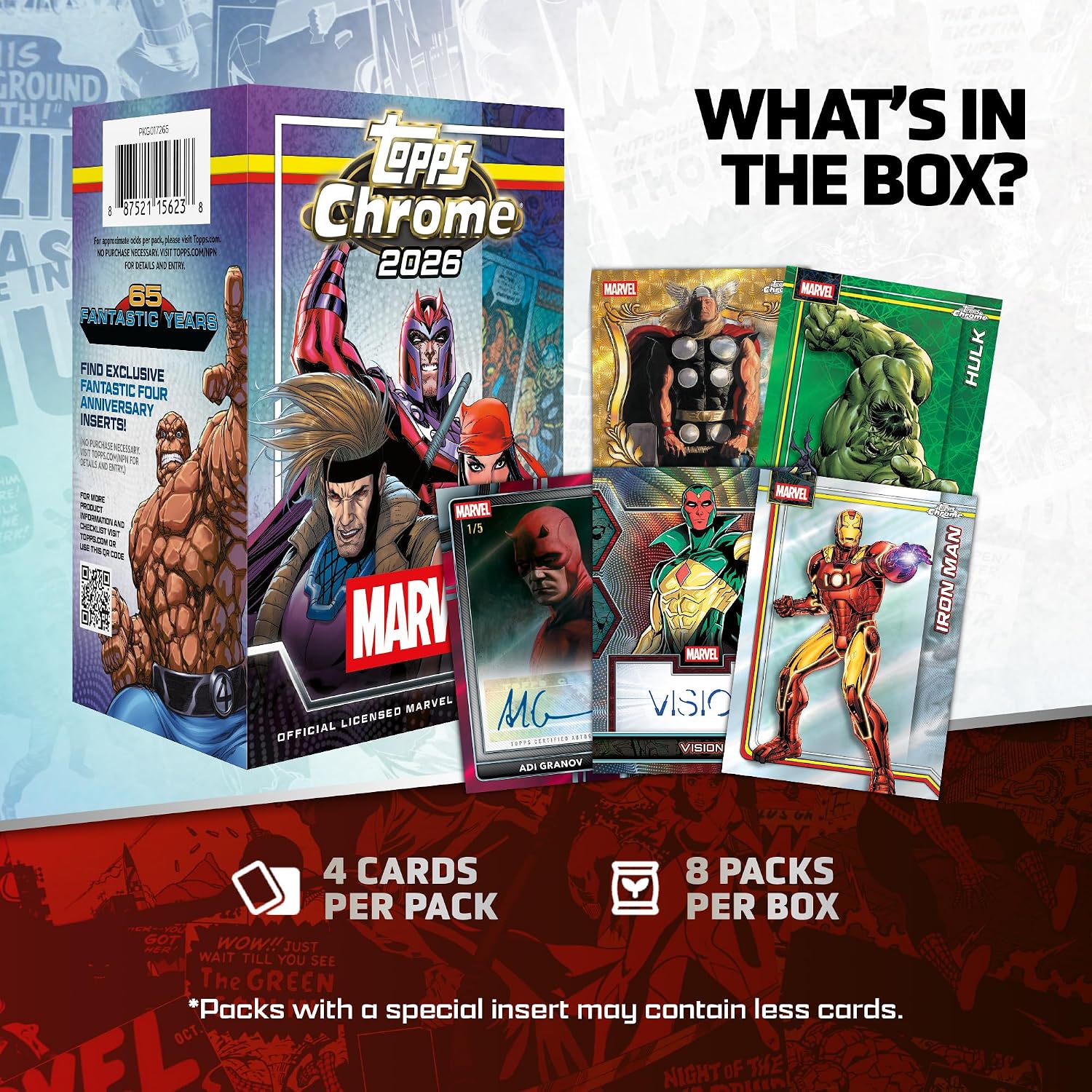 Topps Chrome Marvel Comics 2026 Value Box