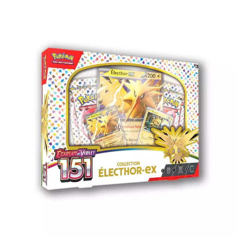 Coffret Pokémon Alakazam-ex : 4 Boosters Ecarlate Et Violet 151, Cartes Abra, Kadabra Et Alakazam-ex, Jeu De Cartes Collection, Dès 6 Ans
