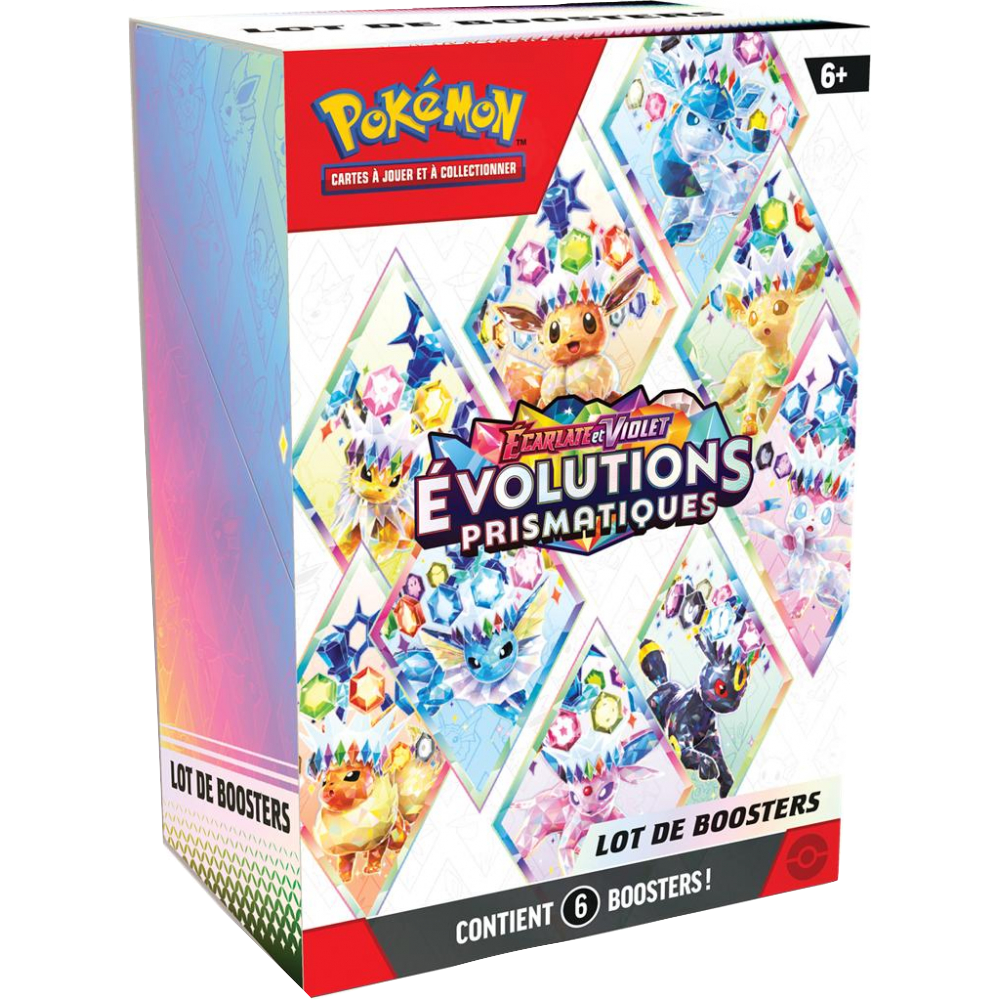Bundle Pokémon – 6 Boosters EV8.5 Évolutions Prismatiques