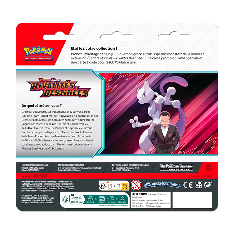Tripack Pokémon Rivalités Destinées - EV10 - FR